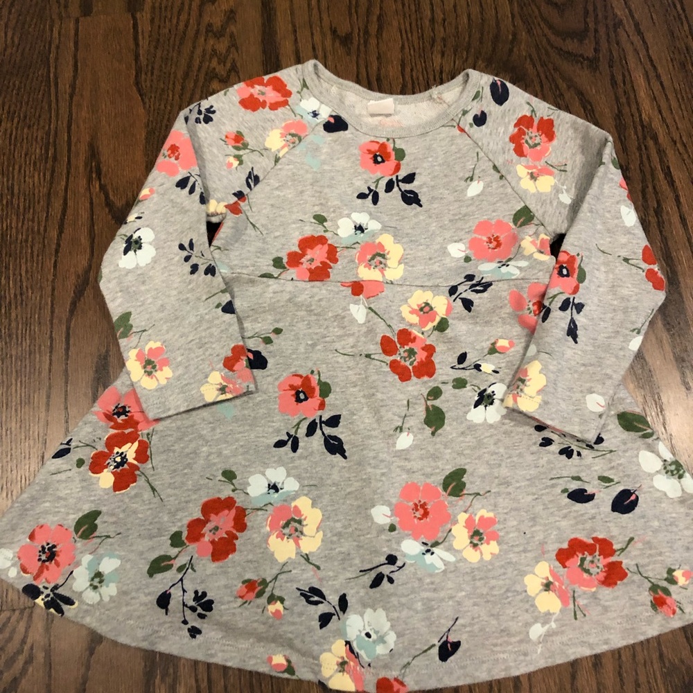 GAP floral a-line sweatshirt dress